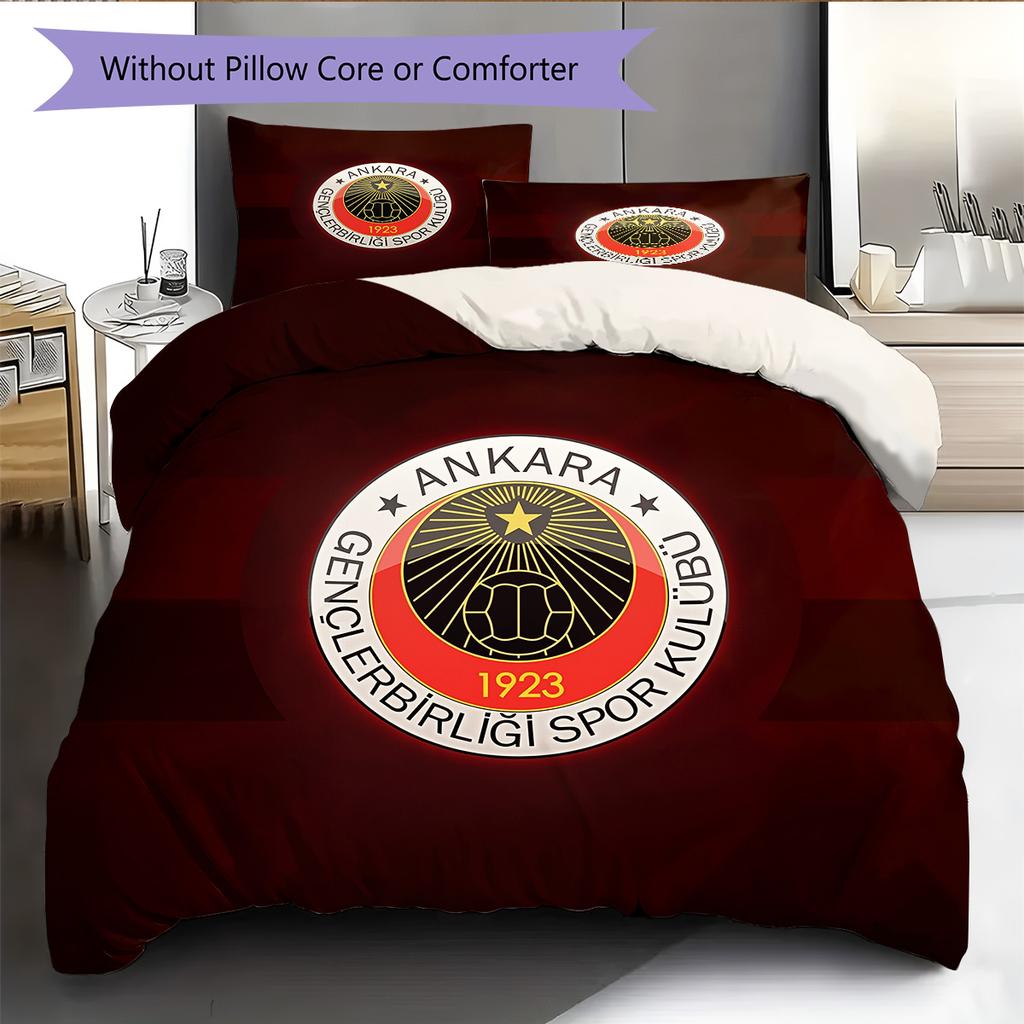 Gençlerbirliği SK Pattern Bedding Quilt Set Home Decoration Gift (1 * duvet cover + 2 * pillowcase without core)