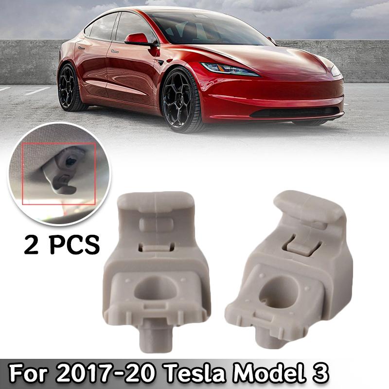 2pcs Sun Visor Clips For Tesla Model 3 2017 2018 Sun Visor Hook Sun Visor 113099300A 1130993-00-A Car Replace Part