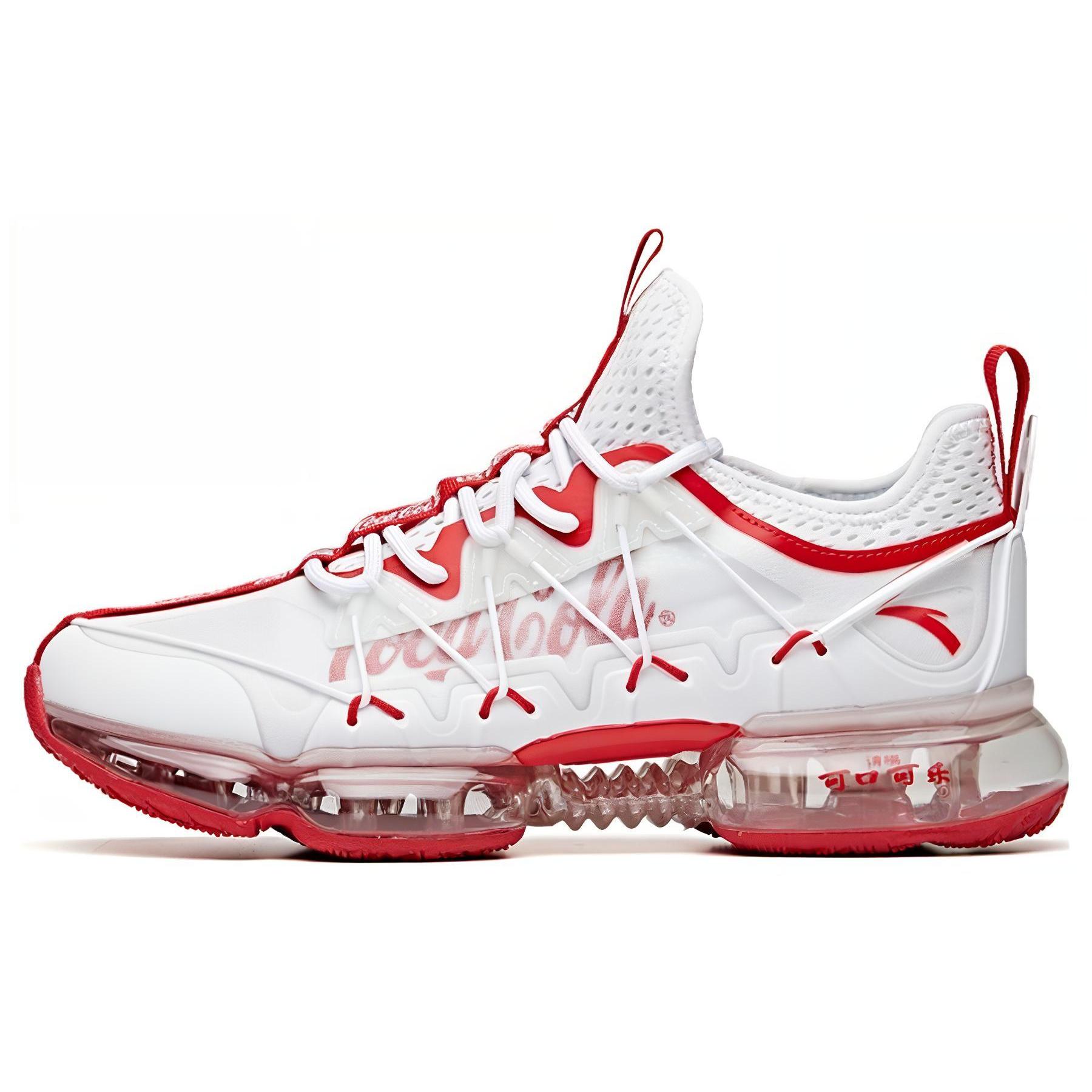 

Coca Cola x Anta Cushioning Slip Resistant Abrasion Resistant Low top Running Shoes Men s White Red 912025505-10 42