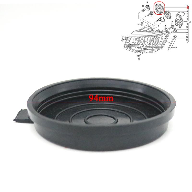 For VW Polo V 6R Scirocco MK3 Transporter Golf Plus For Seat Altea Leon II 1P Toledo III Headlamp Light Bulb Back Cap Dust Cover