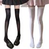 Women Silk Thigh High Stockings Japanese Harajuku Sweet Bowknot Print Anime JK Girl Cosplay Over Knee Long Socks Hosiery