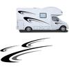 Large Vinyl Decals,Car Body Stickers,Vinyl Stripe Graphics Decals Stickers for Camper,RV,Trailer,Motorhome,Black+Gray,(DB04850ANPCS)