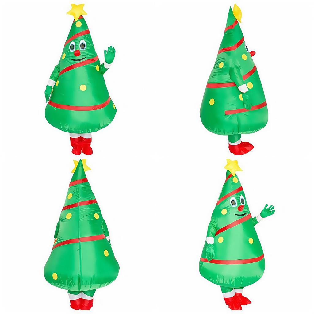 Lalapala Christmas Christmas Tree Cosplay Funny Inflatable Adult Cute Santa Costume with Inflatable Christmas Perfect for Cultural School Christmas
