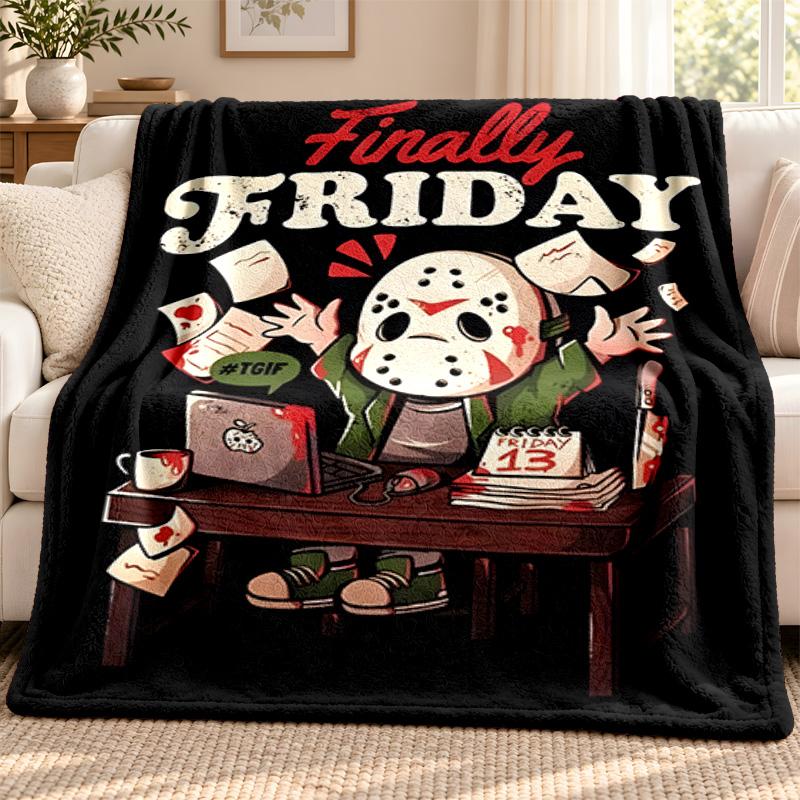 Friday the 13th blanket Flannel Blanket Soft Cozy Plush Throw for Sofa Bed Lightweight Home Decoration Outdoor camping
