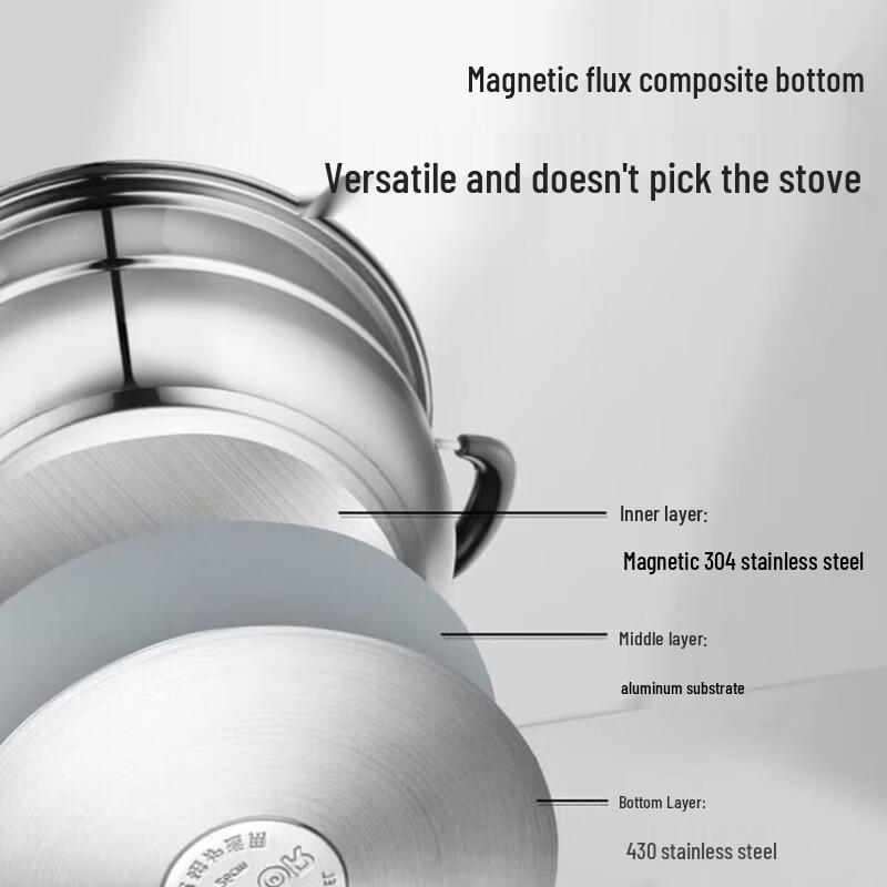Supor 32cm 3-Layer 304 Stainless Steel Steamer Pot