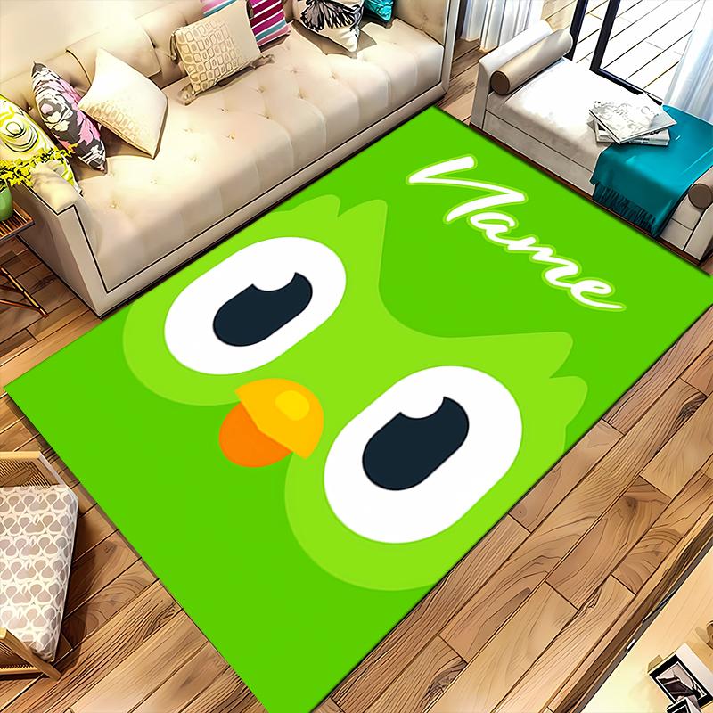 Custom personalization Duolingo Area Rug - Perfect For Kitchen, Bathroom,Laundry Room Decor Large Size Available,Gift All Seasons