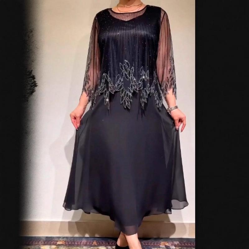 2025 Plus Size European & American Printed Fashion Dress