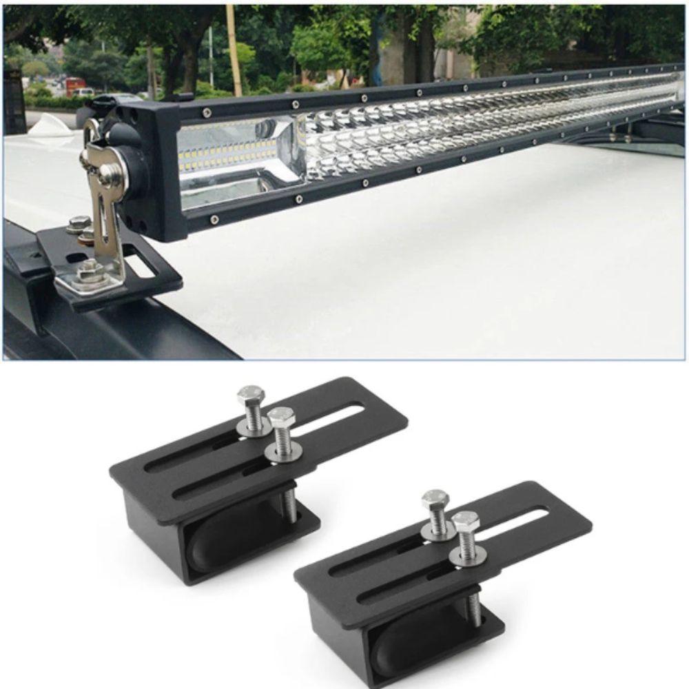 1 PC Durable Iron Crossbar Mounting Holder No-Drill Installation Led Light Bar Bracket  Luggage Rack