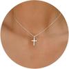 Minimalist Cross Pendant Necklace with Delicate Chain Timeless Religious Inspired Jewelry