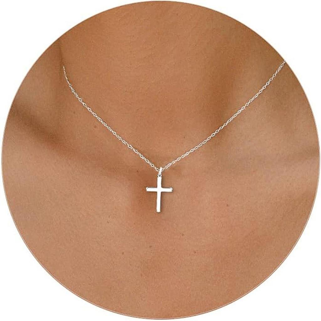Minimalist Cross Pendant Necklace with Delicate Chain Timeless Religious Inspired Jewelry