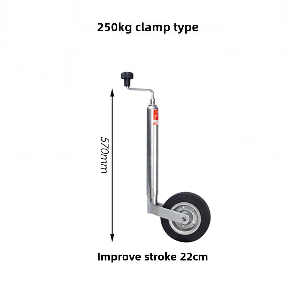 

Europe Type Top Wind Trailer Jack Jockey Wheel RV Stand with Clamp 48MM Tube CAP 200KG /400KG Caravan Accessories Camper Parts 250kg clamp type