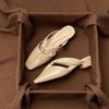Square head half-drag Muller shoes low heels 2025 summer new square head absolute child beige wear cool slippers women