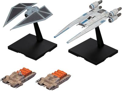 BANDAI SPIRITS Star Wars Fighter TIE Striker Plastic Model Kit Packaging 1/144 U-Wing & Pre-Colored (New Version)