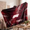 F1 Flannel Blanket, Custom Name Text Personalized Soft Throw Blanket Home Decor Gift