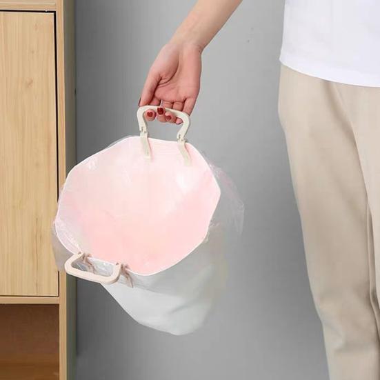 2PCS Garbage Bag Clamp, Durable Plastic Non-Slip Trash Bag Clips, Fastener Adjustable Fit with Handle Clip for Home Use