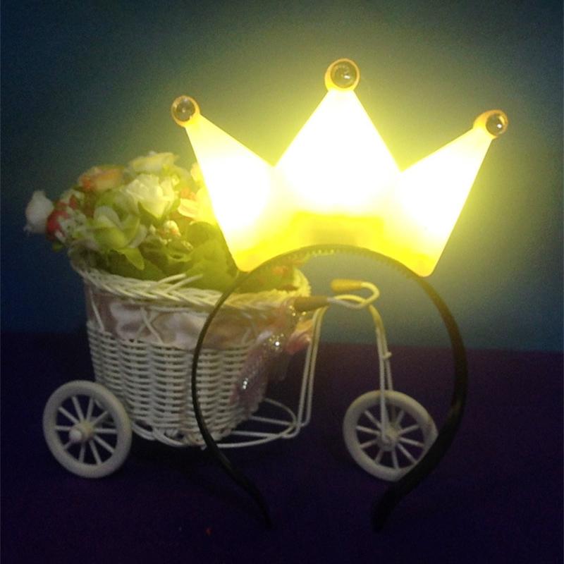 Bandă de coroană cu LED Coroane luminoase și diademe pentru femei Cosplay Zi de naștere Nuntă luminoasă Festivalul de Halloween