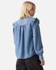 Levi's GIANNA Band Collar Ruffle Blouse Long Sleeve Women's A8688-0013 US M