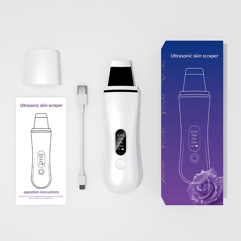 New Ultrasonic Skin Scrubber Facial Deep Cleansing Blackhead Remove Ultrasonic Cleansing Cavitation Peeling Shovel Skin Scrubber