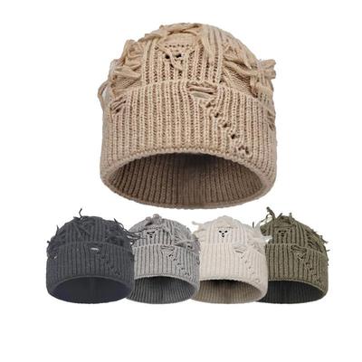 Damen Herbst/Winter Koreanischer Stil Strickmütze - Schlankmachend für rundes Gesicht, Kuschelig & Stilvoll