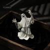 Miniature Ghost Figurines for Desktop Halloween Figurine, Resin Chain Ghost, Face-Palm Pumpkin Small Niche Holiday Gifts Cute Spooky Ornaments