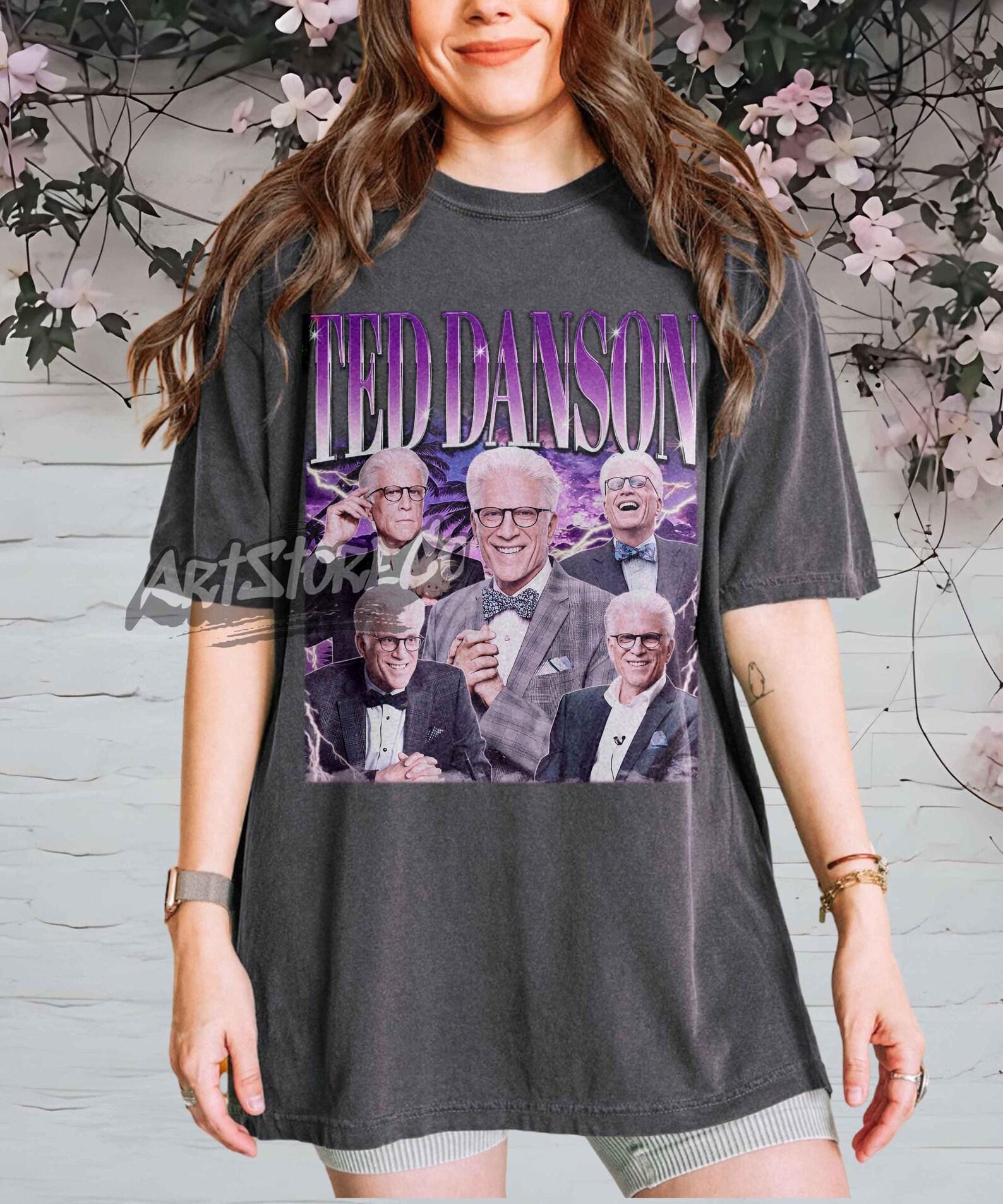 Ted Danson Retro Collage Graphic Tee, Vintage Inspired Apparel L