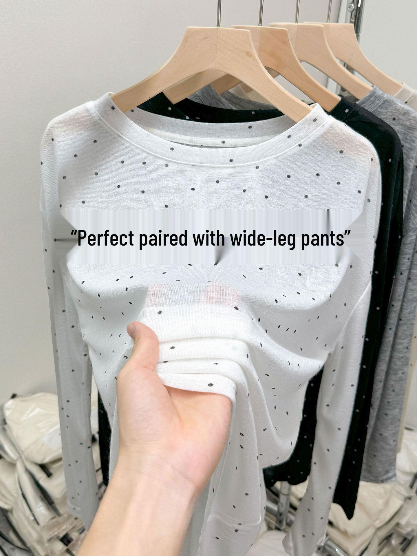 

Women s Light Luxury Sheer Sun Protection Long Sleeve Top One Size (80-135 Jin)