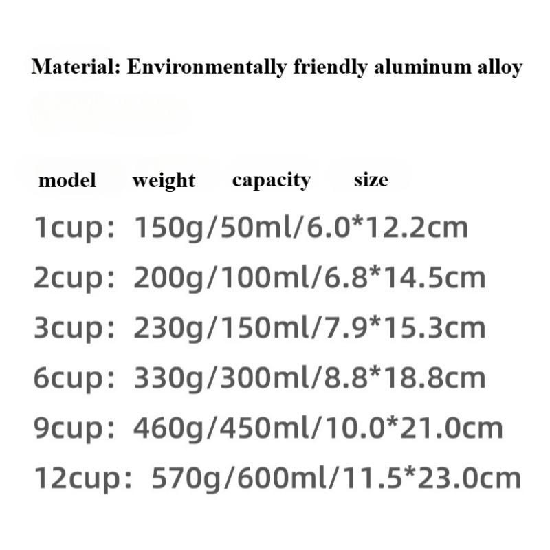 Aluminum Mocha Pot for Household Kitchen Espresso Machine Octagonal Mocha Pot