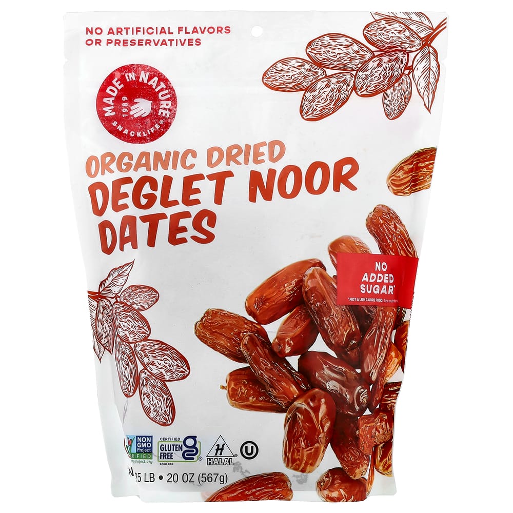 Made in Nature Dried Deglet Noor Dates Delicious Super Snack 567g (20oz)
