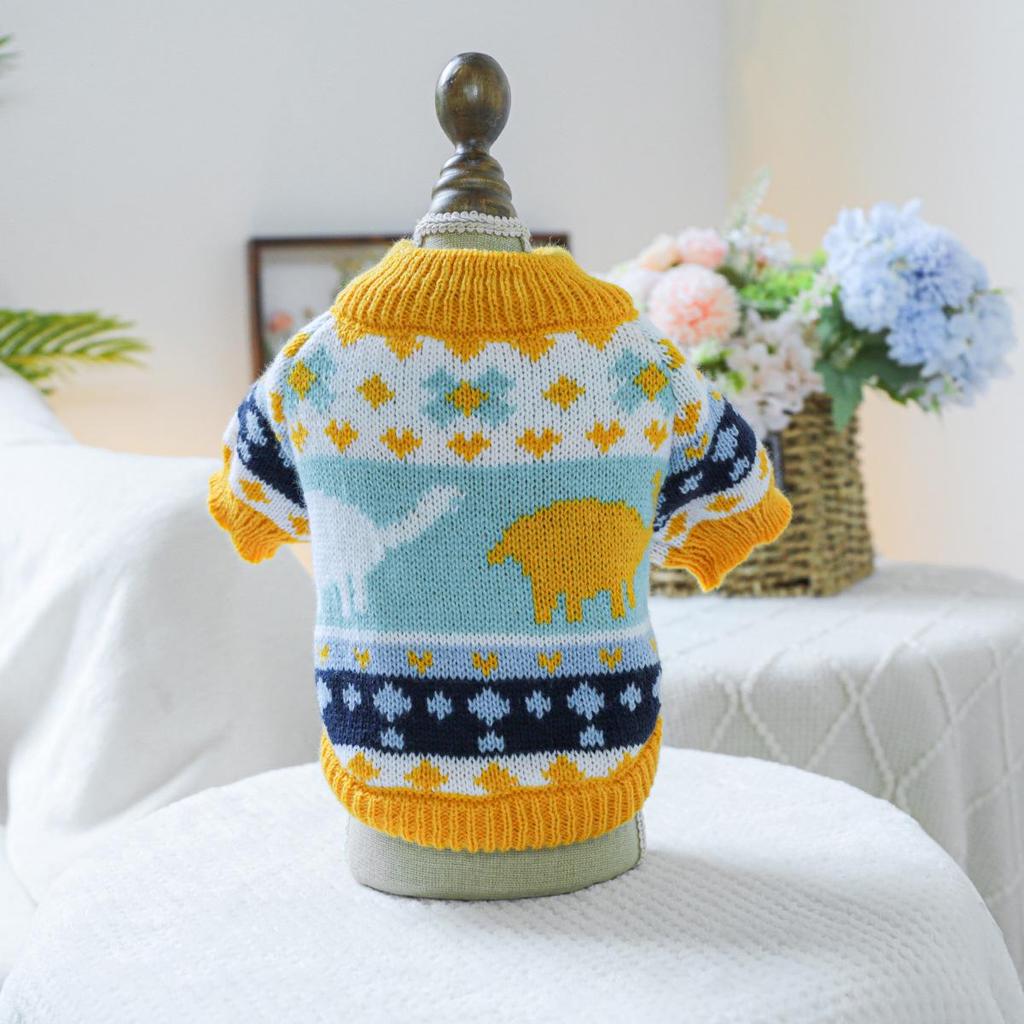 Cozy Autumn/Winter Floral Sweater for Pets