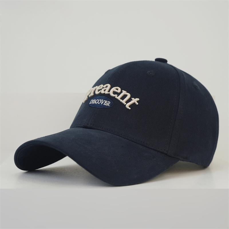 Embroidered Letter Hard Top Baseball Cap Women s Wide Brim Hood Men s Sun Hat темно-синий