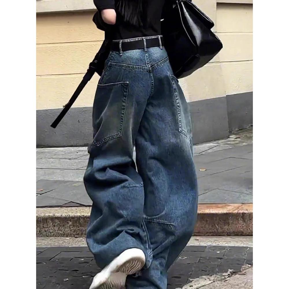 Plus Size Retro High Waist Wide Leg Scimitar Work Pants for Women - Autumn/Winter L