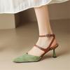 Fashion 2025 New Sheep Suede Summer Sandals Pointed Toe Sandals Shoes for Women Handmade Women Sandals Zapatos De Mujer Gladiator Shoes