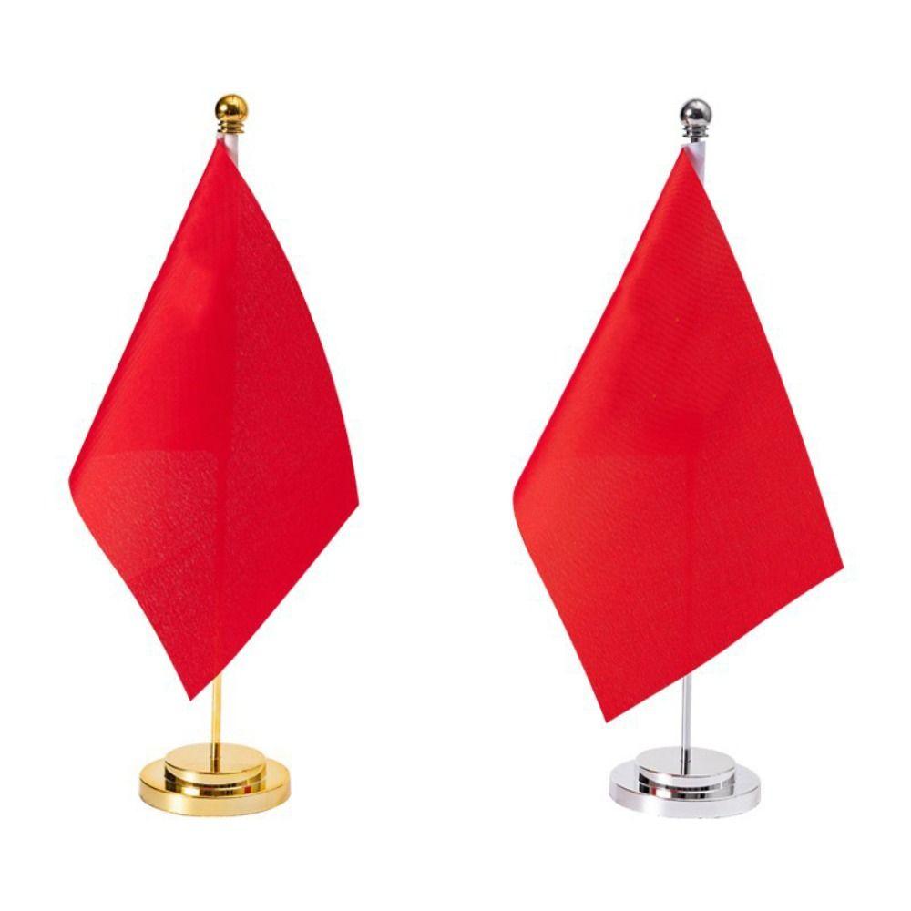 Bezšroubový stolní držák na vlajku Kovový stožár Jednoduchý stojan na vystavení vlajek Zasedací místnost