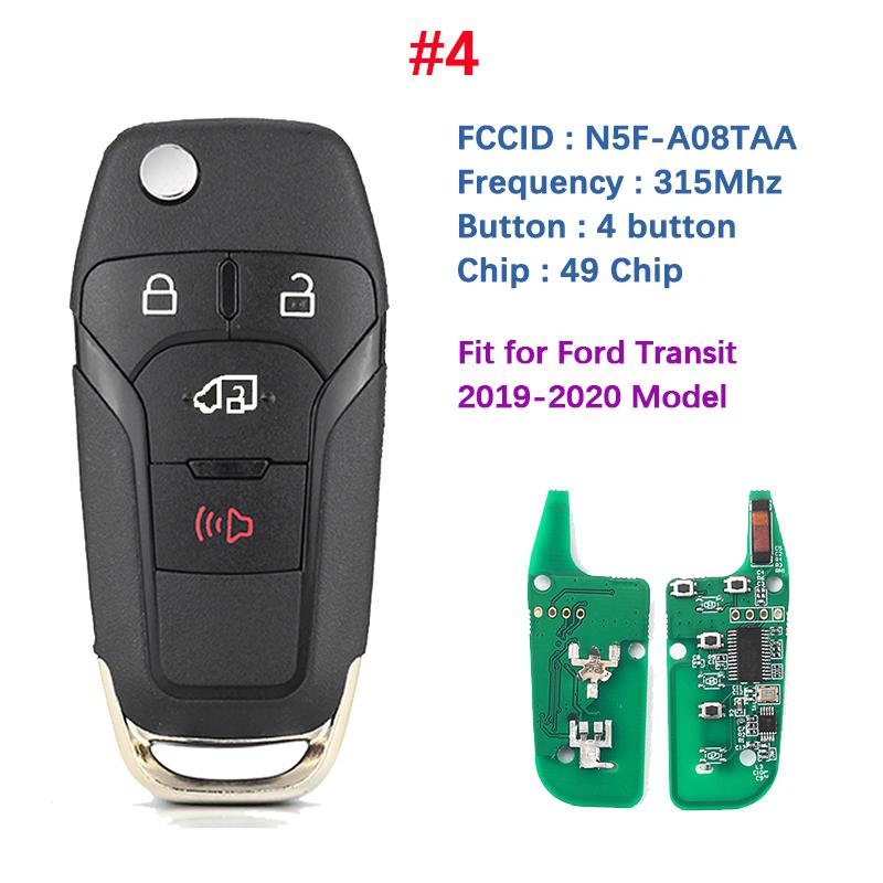 CN018018 315/434/902Mhz 49 Chip For Ford F150 Mondeo Fusion Escort Transit DS7T-15K601-BE Smart Control Flip Remote Car Key Fob