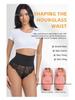 High-Waisted Lace Shapewear Thong - Plus Size, Waist-Cinching, Abdomen-Flattening, Hip-Lifting.