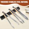 3 Pcs Kitchen Tongs Stainless Steel Food Tong 9/12/14inch Non-stick Cooking Tongs Wooden Grill Clip for Home Kitchen Accessories