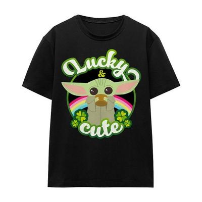 STAR WARS Unisex Adult Lucky Cute Grogu St Patricks Day T-Shirt