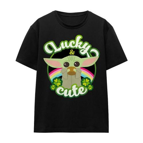 Star Wars Unisex Adult Lucky Cute Grogu St Patricks Day T-Shirt