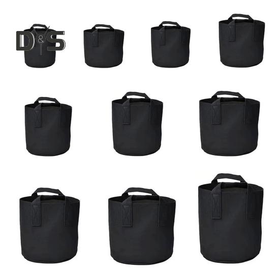 Saci de creștere din pâslă îngroșată, saci de creștere a plantelor cu mânere, saci de plantare respirabili, ghivece pentru flori, roșii, castraveți