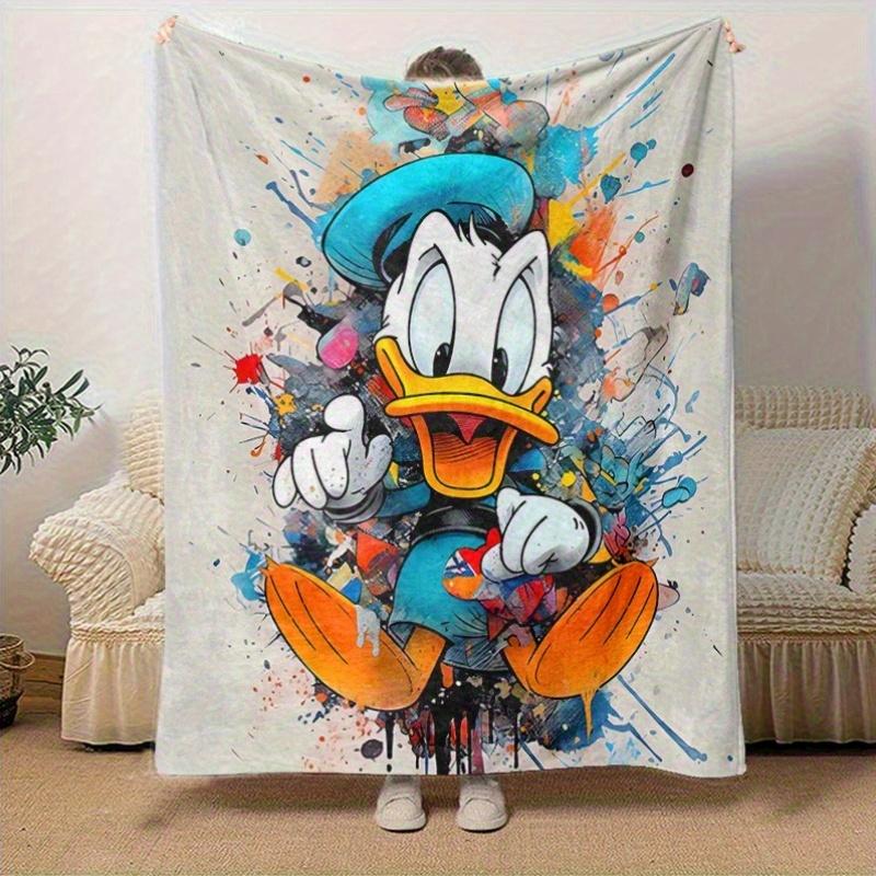 1pc, Donald Duck Art Print Blanket Home Decor Blanket, Couch Throw, Outdoor, Gift Idea, Flannel Throw, Bedroom, Living Room, Travel