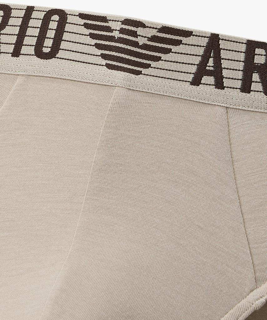 EMPORIO ARMANI UNDERWEAR Men'S Striped Elastic Briefs_Beige 0816111038