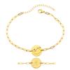 New Handmade Engraved 12 Constellation Pattern Symbol Bracelet Waterproof Hypoallergenic Paper Clip Chain Zodiac Sign Bracelets