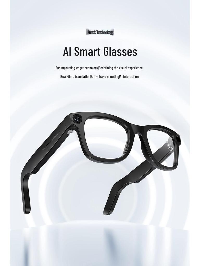 KI Smart 800W HD Video Bluetooth Brille: Kamera, Erkennung, Übersetzung & Musik