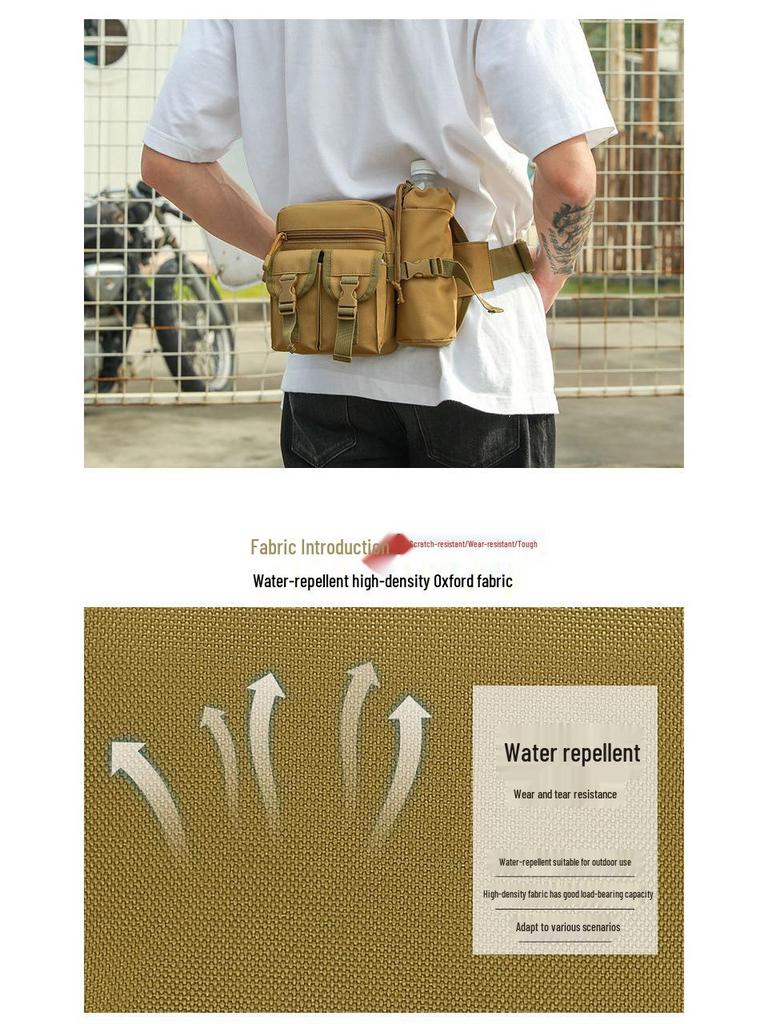 Herren Multifunktionale Taktische Hüfttasche: Grenzüberschreitender Köder, Sportradfahren, Angelausrüstung, Handyhalter, Wasserflaschenhalter für Outdoor-Aktivitäten.
