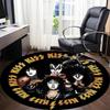 1 Stück KISS Band Büro Runder Teppich, Unter Bürostühlen Schlafzimmer Wohnzimmer Heimdekoration a1016295