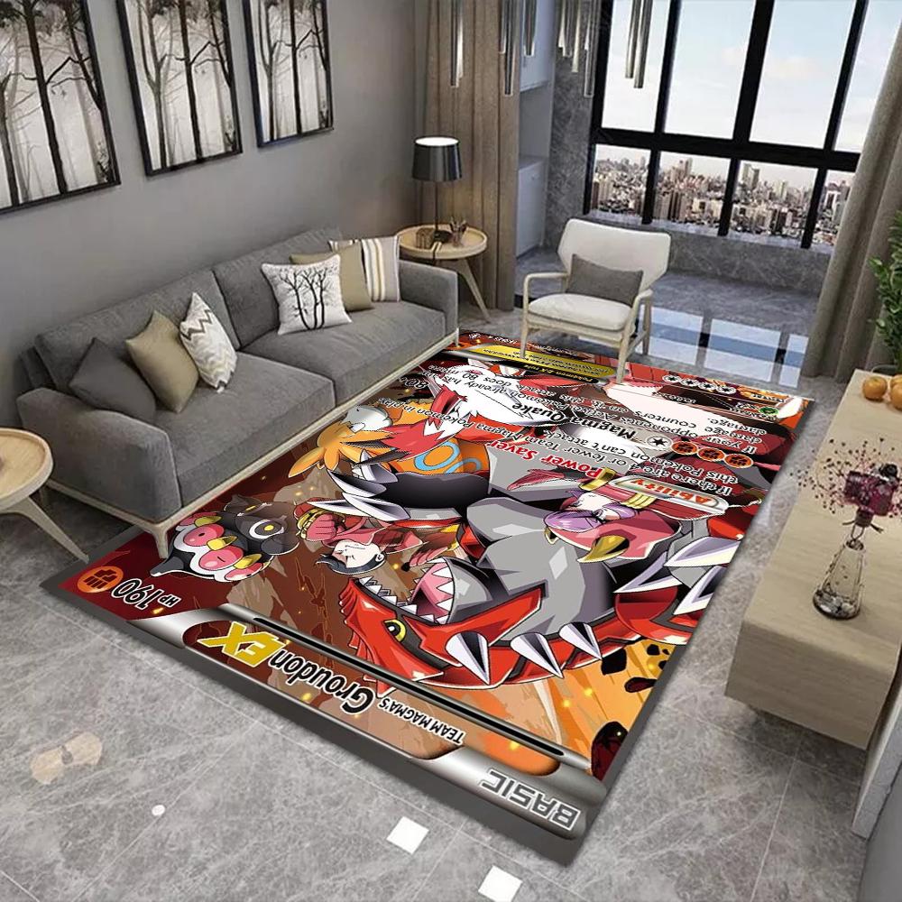 Anime Card Themed Carpet for Living Room Bedroom Kid's Room NonSlip Playmat Balcony Lounge Sofa Rug Gift Idel