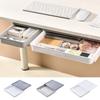 Invisible Under Desk Drawer Plastic Pencil Tray Durable Stationery Organizer  Bedroom