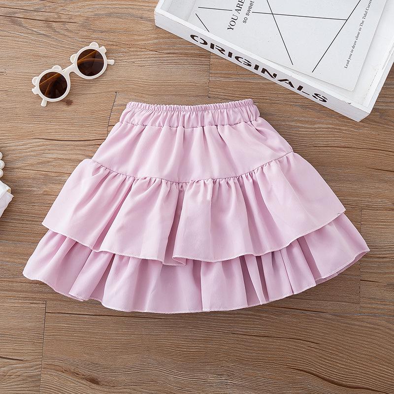 Girls' College Style Pleated Skirt - Anti-Exposure, Puffy Design for All Seasons