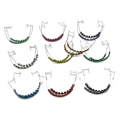 Colorful Dental Fake Braces With Hook Temporary Tooth Decoration With Metal Wires Bracket With Hook Ligature Tie Dental Tool