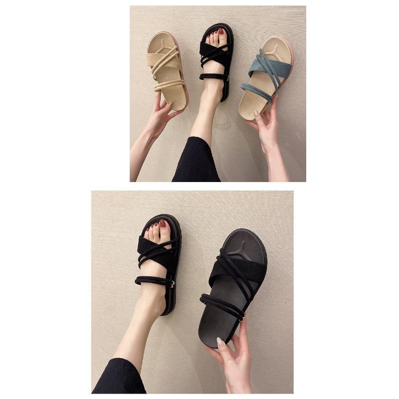 Two Wear Sandals Women Fairy Style Fashion Casual Flat Roman Shoes